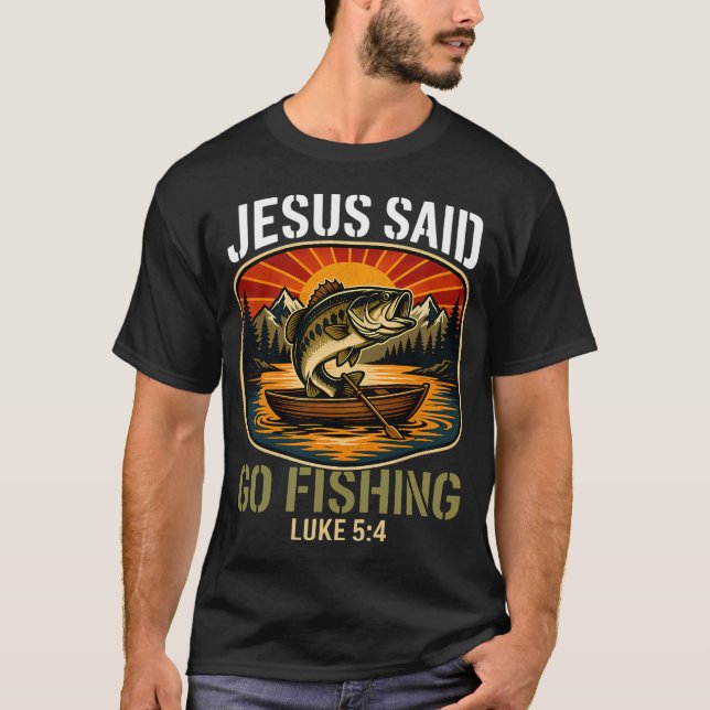 Camiseta Jesus Disse Ir Pescar (Frente)