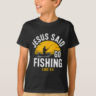 Camiseta Jesus Disse Ir Pescar Lucas 5-4 Pescador Cristão