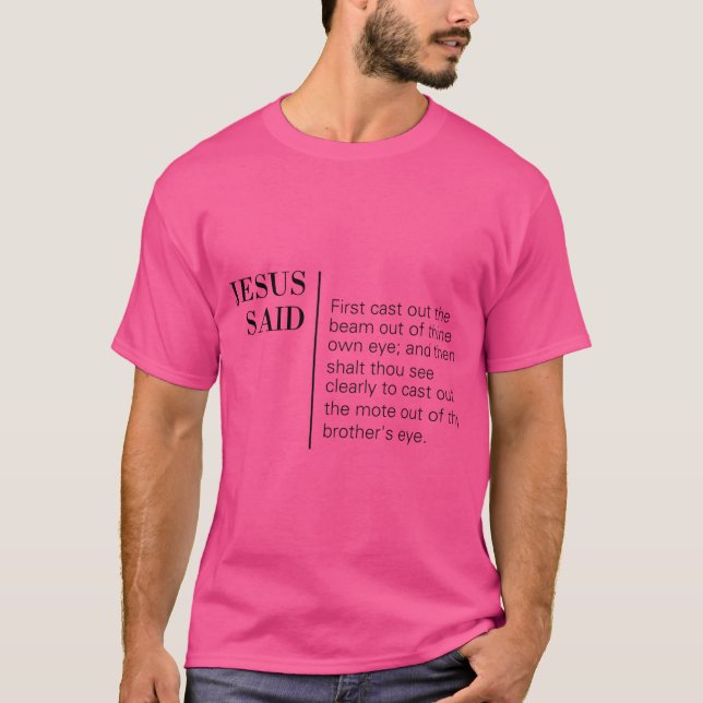 Camiseta Jesus disse Matthew 75 (Frente)