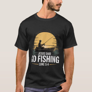 Camiseta Jesus disse que iria pescar Bíblia de pescadores c