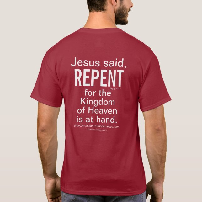 Camiseta Jesus disse Repent (Verso)