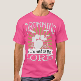 Camiseta Jesus Drum Beat Christian Drummer Gift