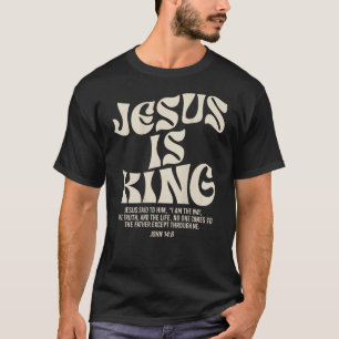 Camiseta Jesus é a Bíblia do rei Verso João 14 6 Deus crist