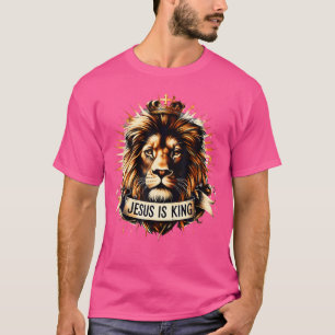 Camiseta Jesus é a escritura Bíblia do Rei Leão Cristão Jes