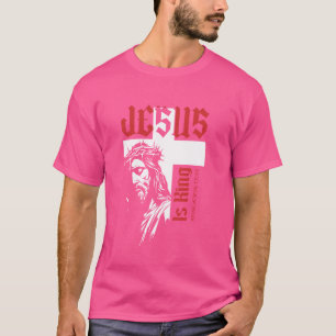 Camiseta Jesus é a Escritura de Bíblia do Rei, citando o Co