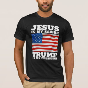 CAMISETA JESUS É A MINHA TRUMP SAVIOR É A MINHA PRESIDENTE