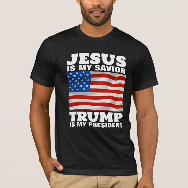 CAMISETA JESUS É A MINHA TRUMP SAVIOR É A MINHA PRESIDENTE  (Frente)