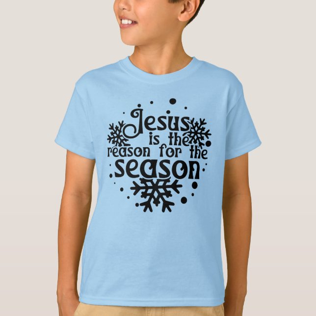 Camiseta Jesus é a razão do menino de Natal (Frente)