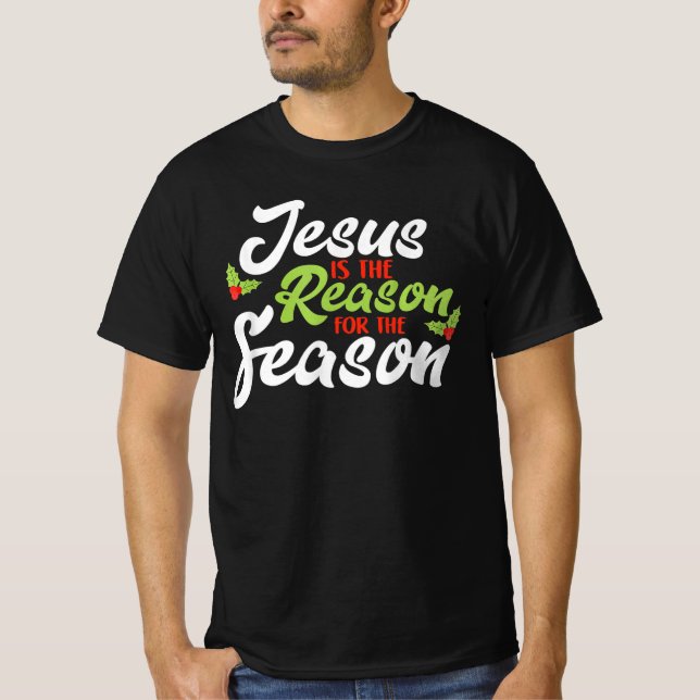 Camiseta Jesus é a razão do Natal da temporada (Frente)