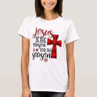 Camiseta Jesus é a razão do Natal da Xadrez da temporada