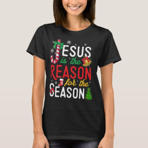 Camiseta Jesus É A Razão Do Natal Do Xmas Cristão S
