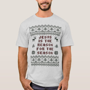 Camiseta Jesus é a razão para a camisola feia da estaçã