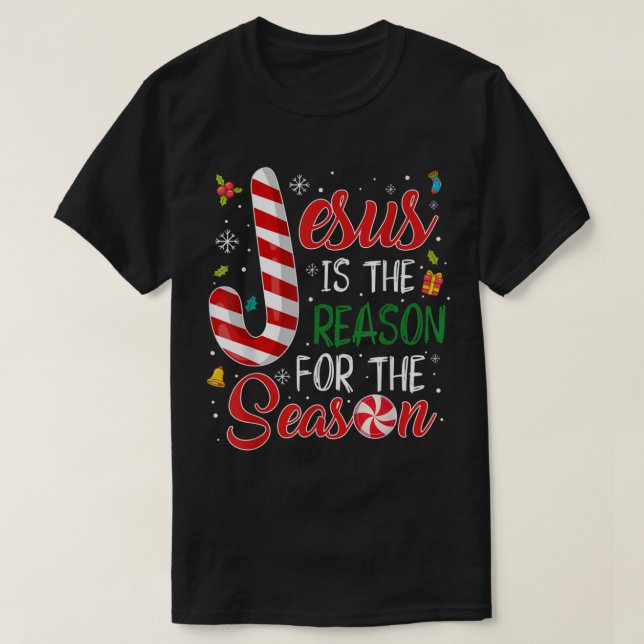 Camiseta Jesus É A Razão Para A Época De Natal (Frente do Design)