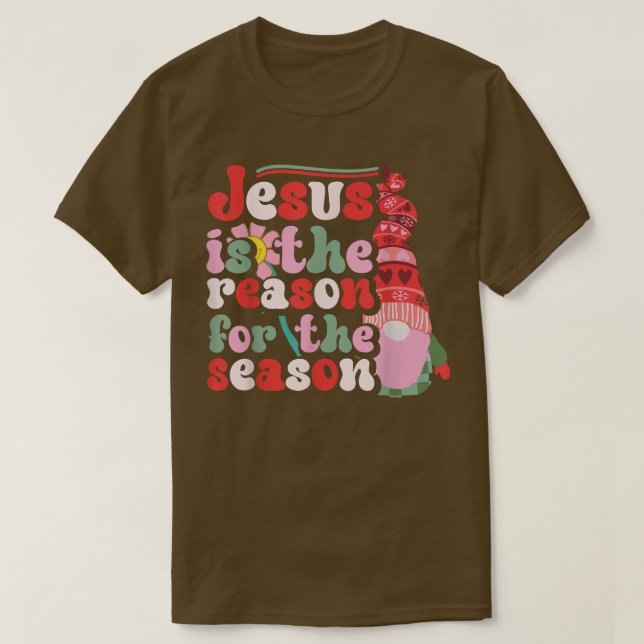 Camiseta Jesus é a razão para a temporada da fé cristã (Frente do Design)