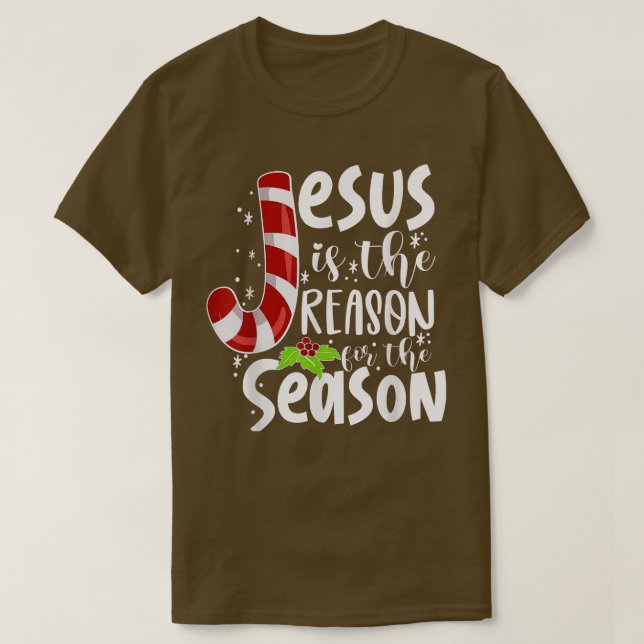 Camiseta Jesus é a razão para a temporada da fé cristã (Frente do Design)