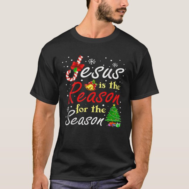 Camiseta Jesus É A Razão Para Os Presentes De Natal Da Époc (Frente)