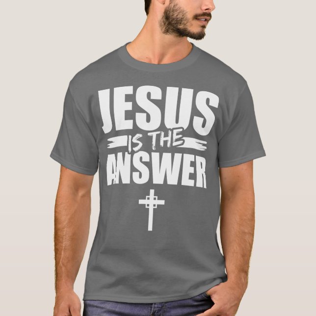 Camiseta Jesus é a resposta Jesus (2) (Frente)
