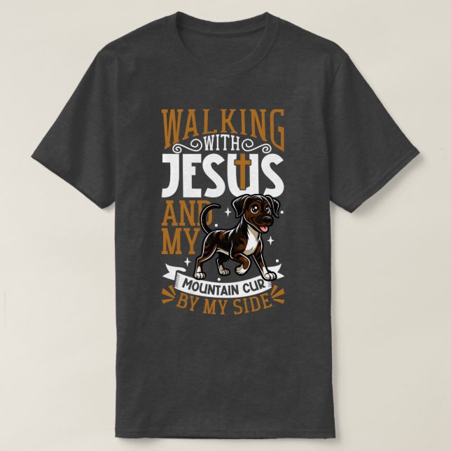 Camiseta Jesus e Cachorro das Montanhas (Frente do Design)