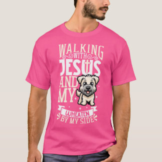 Camiseta Jesus e cão com revestimento suave