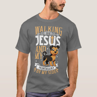 Camiseta Jesus e cão Huntaway