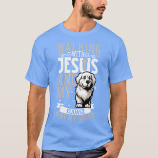 Camiseta Jesus e cão Kuvasz