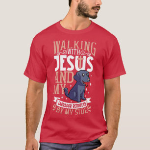 Camiseta Jesus e cão Labrador Retriever