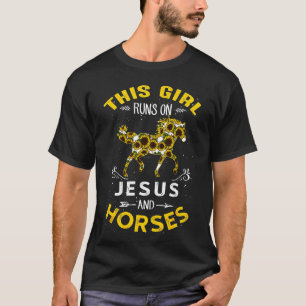Camiseta Jesus E Cavalos Girassol