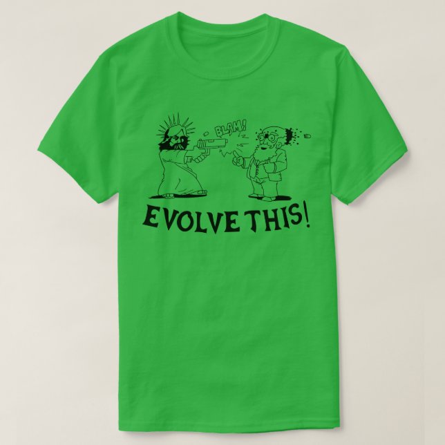 Camiseta Jesus e Darwin Evoluem Isto (Frente do Design)