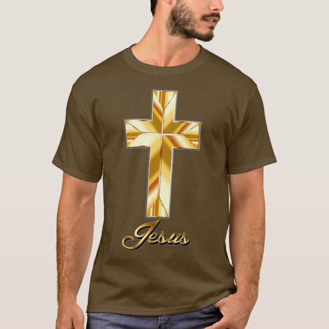 Camiseta Jesus e design da fé Cruzada-Cristã (Frente)