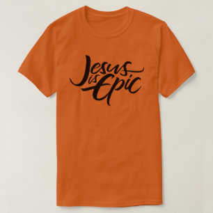 Camiseta Jesus é Epic Lettering Calliografia Religiosa