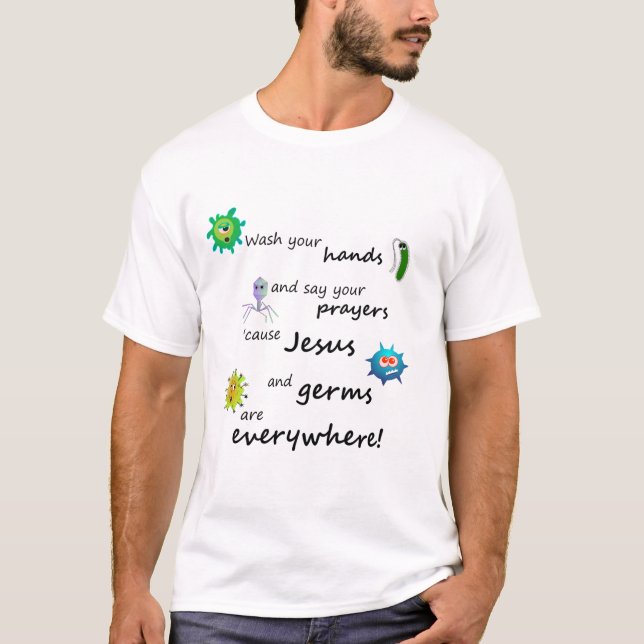 Camiseta Jesus e germes (Frente)