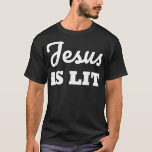 Camiseta JESUS é LIT Deus Religioso Jesus Cristão