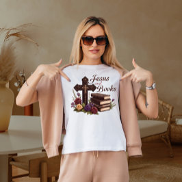 Camiseta Jesus e livros