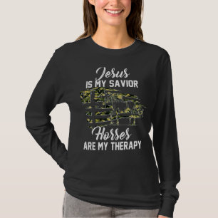 Camiseta Jesus É Meu Cavalo Salvador É Minha Terapia