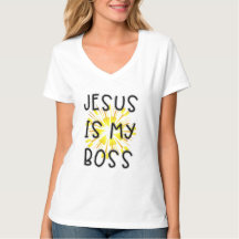 JESUS É MEU CHEFE Personalizado Religiosa Feminina