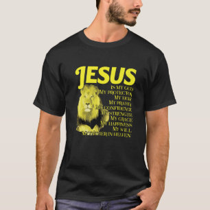 Camiseta Jesus É Meu Deus Leão Amarelo Cristão De Judah