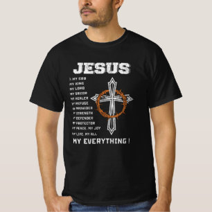 Camiseta Jesus é Meu Deus Meu Rei Meu Salvador Presente Cri