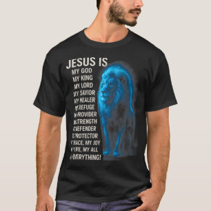 Camiseta Jesus É Meu Deus Meu Rei Meu Senhor Meu Salvador M
