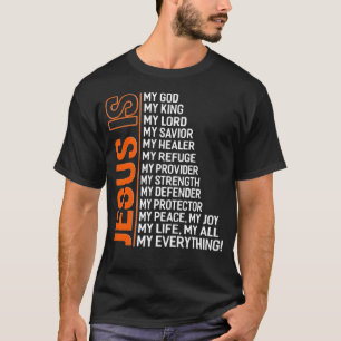 Camiseta Jesus É Meu Deus Meu Rei Meu Senhor Meu Salvador M