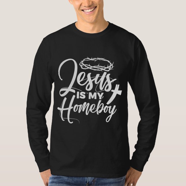Camiseta Jesus é meu Ficar em casa religioso cristão engraç (Frente)
