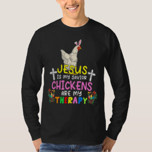 Camiseta Jesus É Meu Galinha Salvador É Minha Terapia Bela