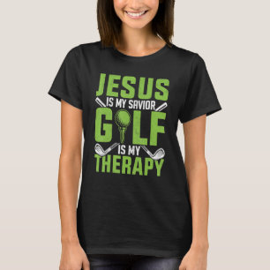 Camiseta Jesus é meu golfe salvador é meu golfe de terapia