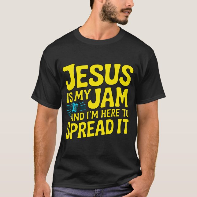 Camiseta Jesus É Meu Jam Funny Christian (Frente)