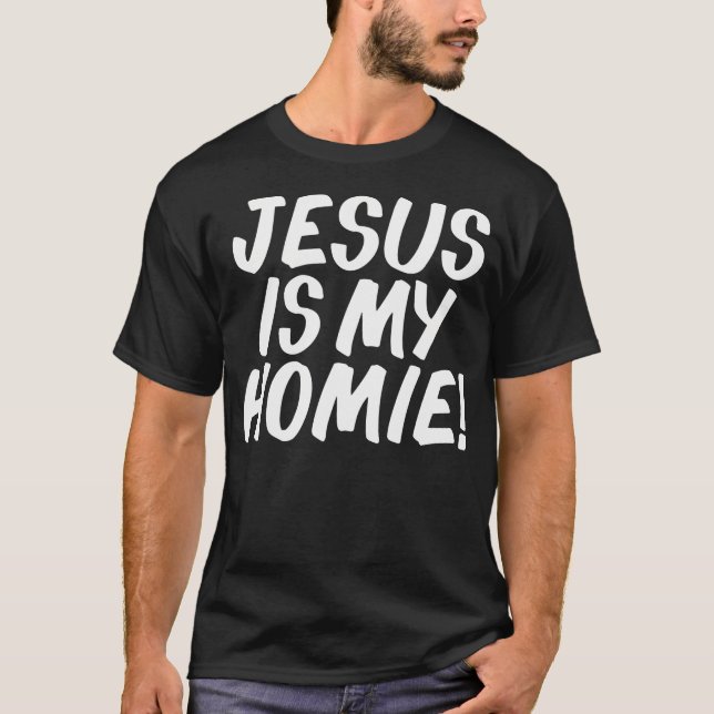 Camiseta Jesus é meu lar, Jesus engraçado, segue o Christia (Frente)