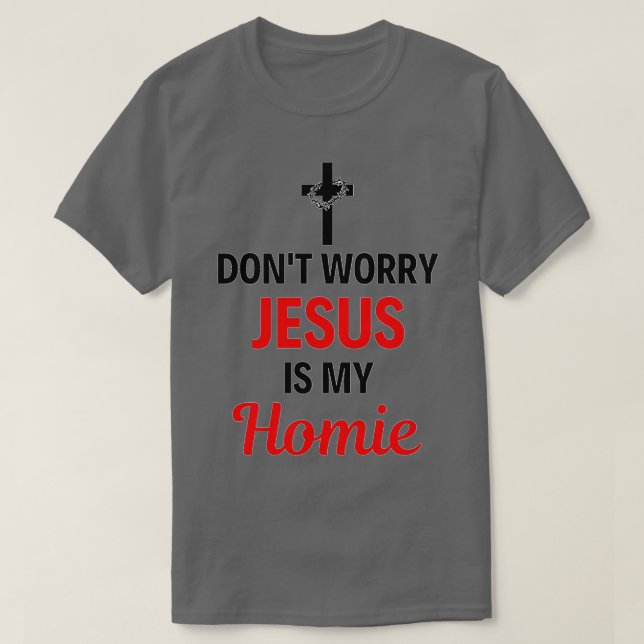 Camiseta Jesus É Meu Pai Jesus É Meu Ficar em casa Engraçad (Frente do Design)