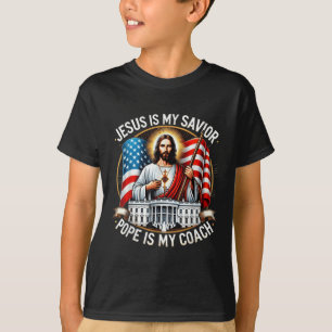 Camiseta Jesus é meu pai salvador é minha eleição de treina