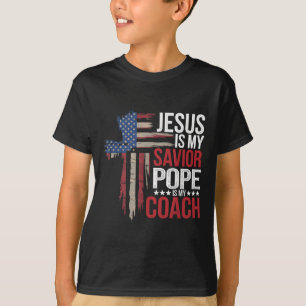 Camiseta Jesus É Meu Papa Salvador É Minha Quota Religiosa
