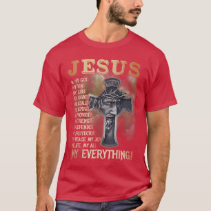 Camiseta Jesus é meu rei meu senhor meu salvador leão azul