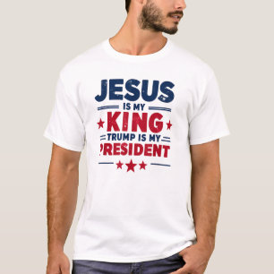 Camiseta Jesus É Meu Rei Trump É Meu Presidente
