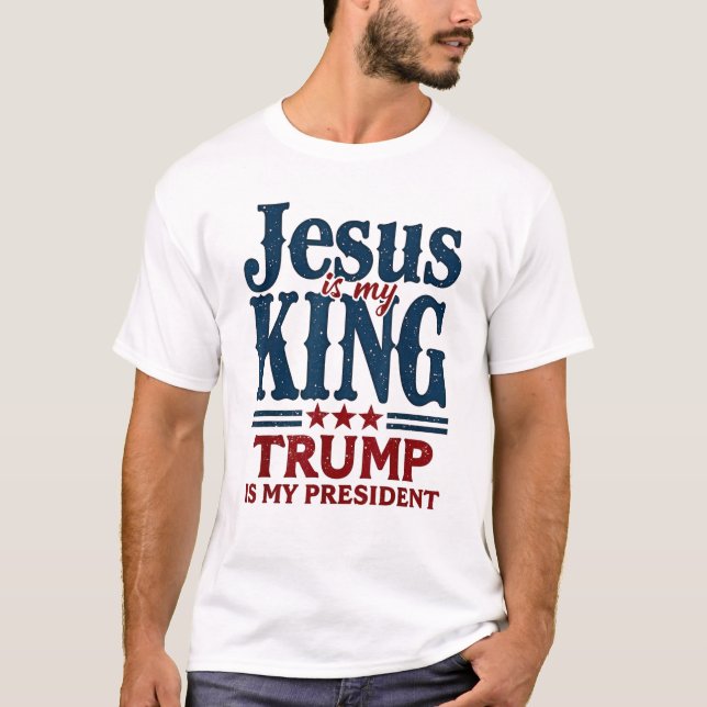 Camiseta Jesus É Meu Rei Trump É Meu Presidente (Frente)